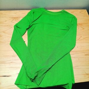 Vibrant Green Mesh Long Sleeve Top